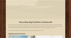 Desktop Screenshot of horseboardinggainesville.com